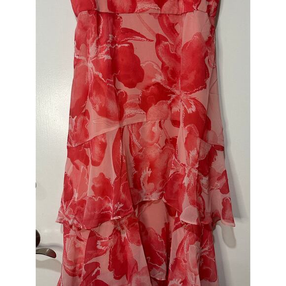 Hutch Kennedi Ruffle Tiered Maxi Dress Pink Floral Print Size 14 NWT Flowy Skirt - Picture 5 of 15